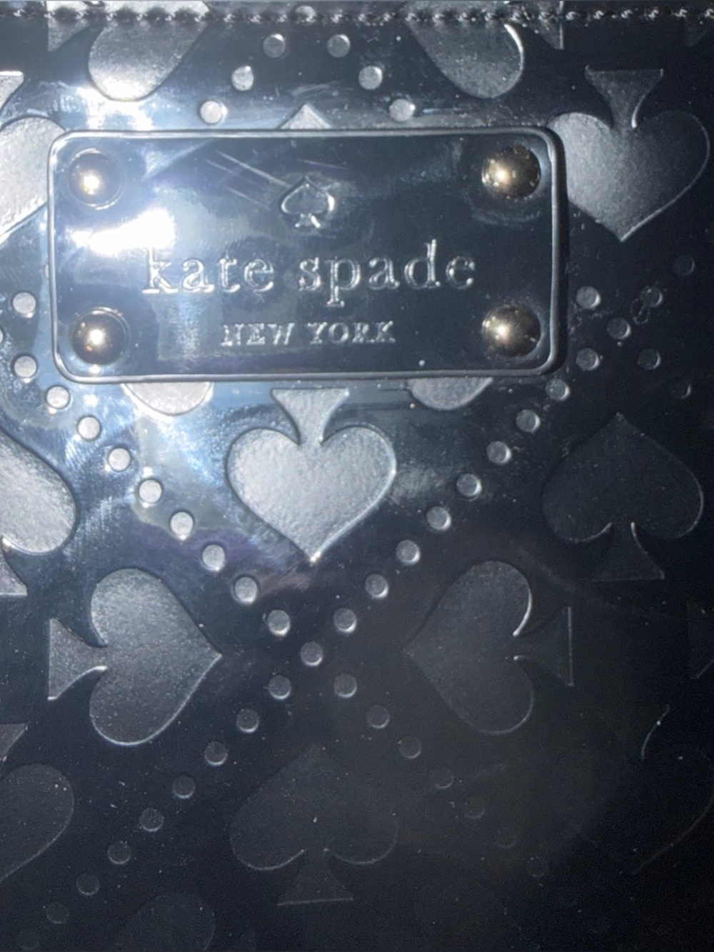 kate spade Black spade shiny purse